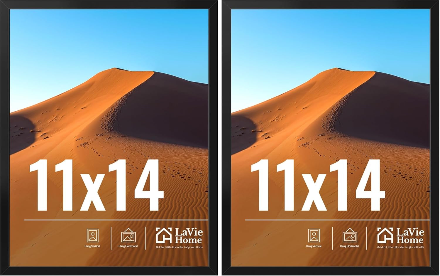 11x14 Black Picture Frame – Wall Display Classic Collection