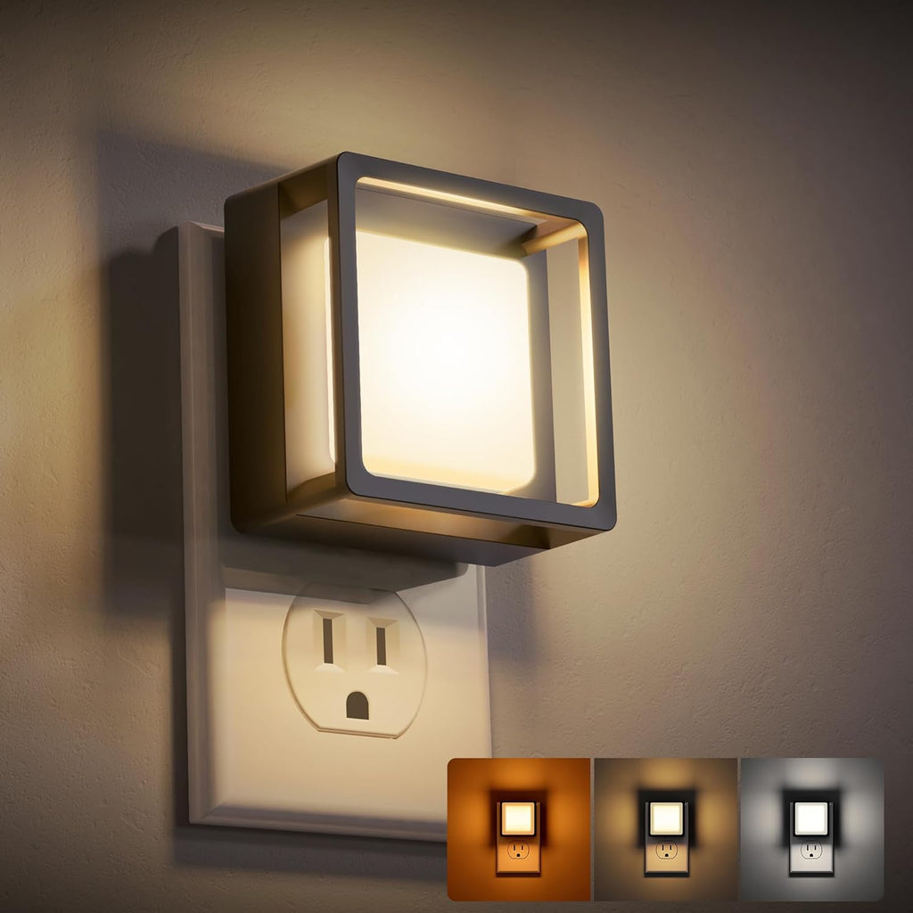 LED Night Light 2 Pack – Dusk to Dawn Sensor, Dimmable Soft White