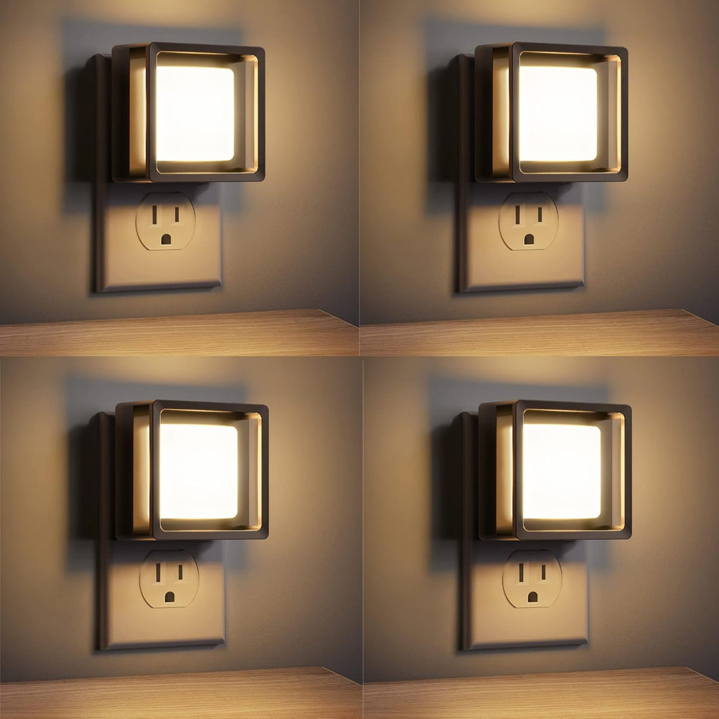 LED Night Light 2 Pack – Dusk to Dawn Sensor, Dimmable Soft White