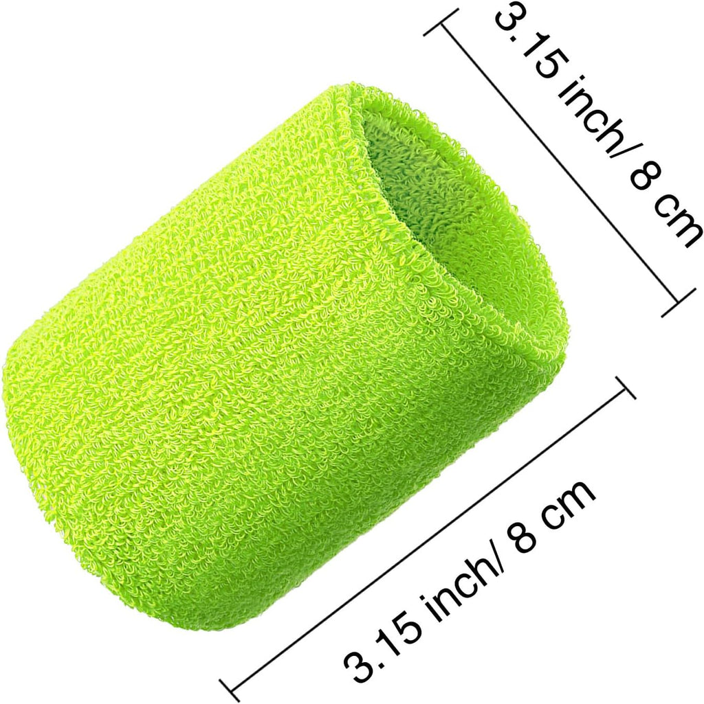 Wrist Sweatbands, Sports Sweatbands for Competition, Sweat Absorbent, for Basketball, Tennis, Football, Running and Work (Pack of 6)