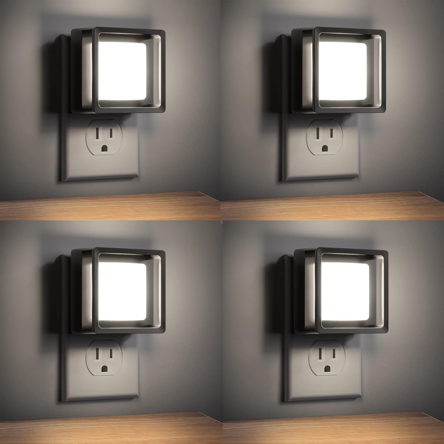 LED Night Light 2 Pack – Dusk to Dawn Sensor, Dimmable Soft White