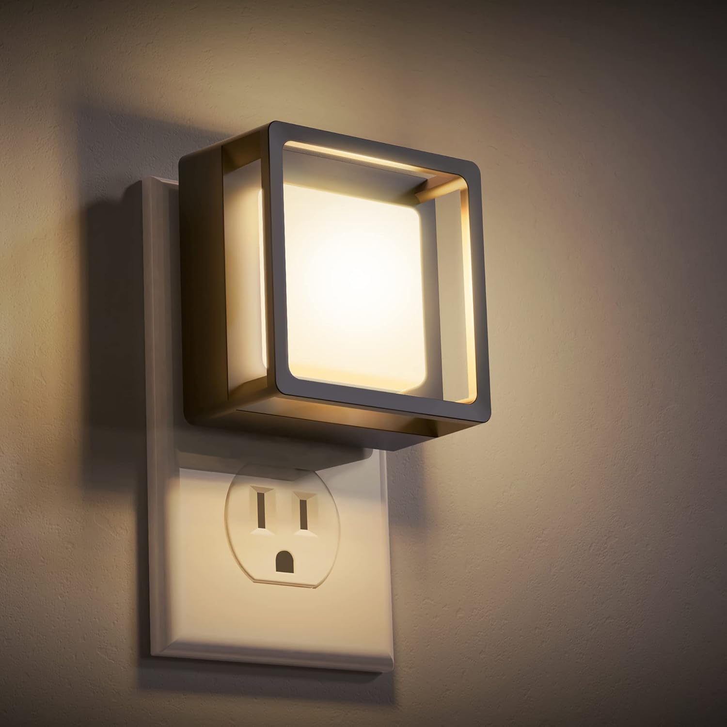 LED Night Light 2 Pack – Dusk to Dawn Sensor, Dimmable Soft White
