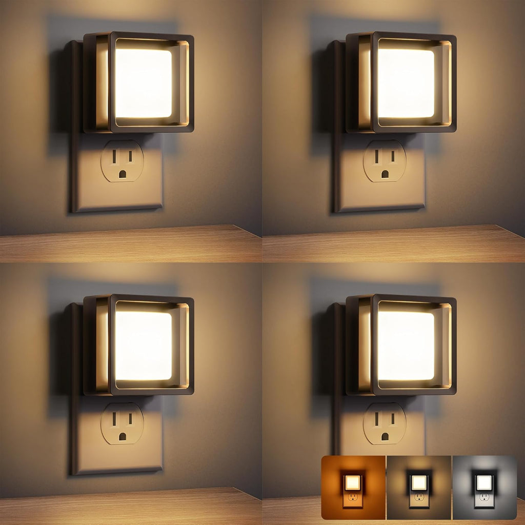LED Night Light 2 Pack – Dusk to Dawn Sensor, Dimmable Soft White