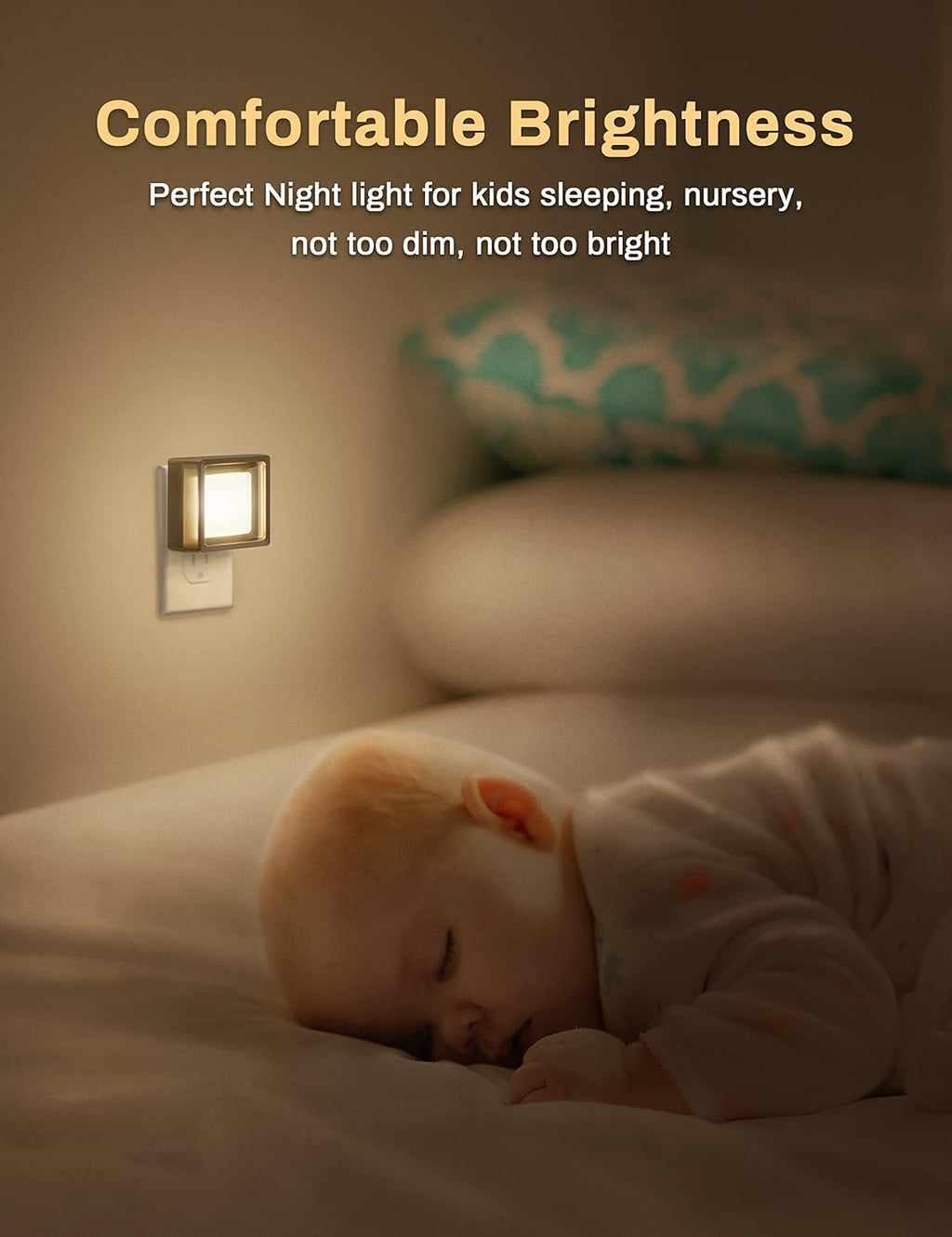 LED Night Light 2 Pack – Dusk to Dawn Sensor, Dimmable Soft White