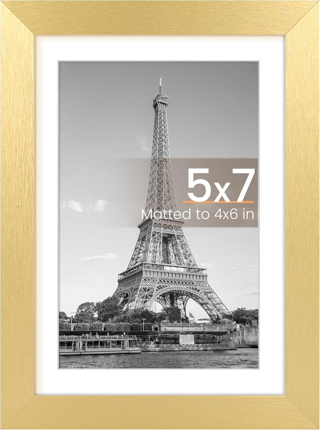 8.5x11 Black Picture Frame – Wall Hanging Display with Mat