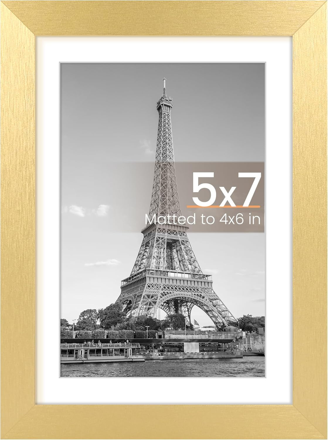 8.5x11 Black Picture Frame – Wall Hanging Display with Mat