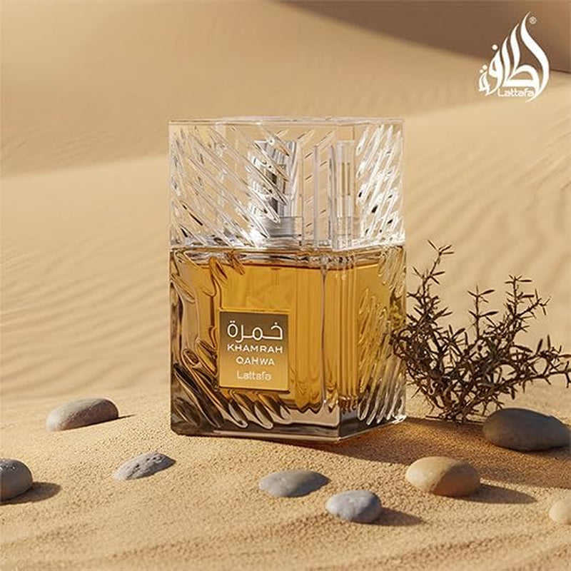Khamrah Qahwa - Vanilla, Warm Spicy, Cinnamon, Sweet - Eau De Parfum Long-Lasting Fragrance for Unisex, 3.40 Ounce / 100 Ml