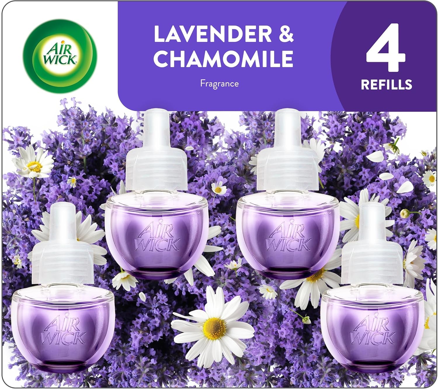 Plug in Scented Oil Refill, 10Ct, Lavender & Chamomile, Air Freshener, Essential Oils, Eco Friendly
