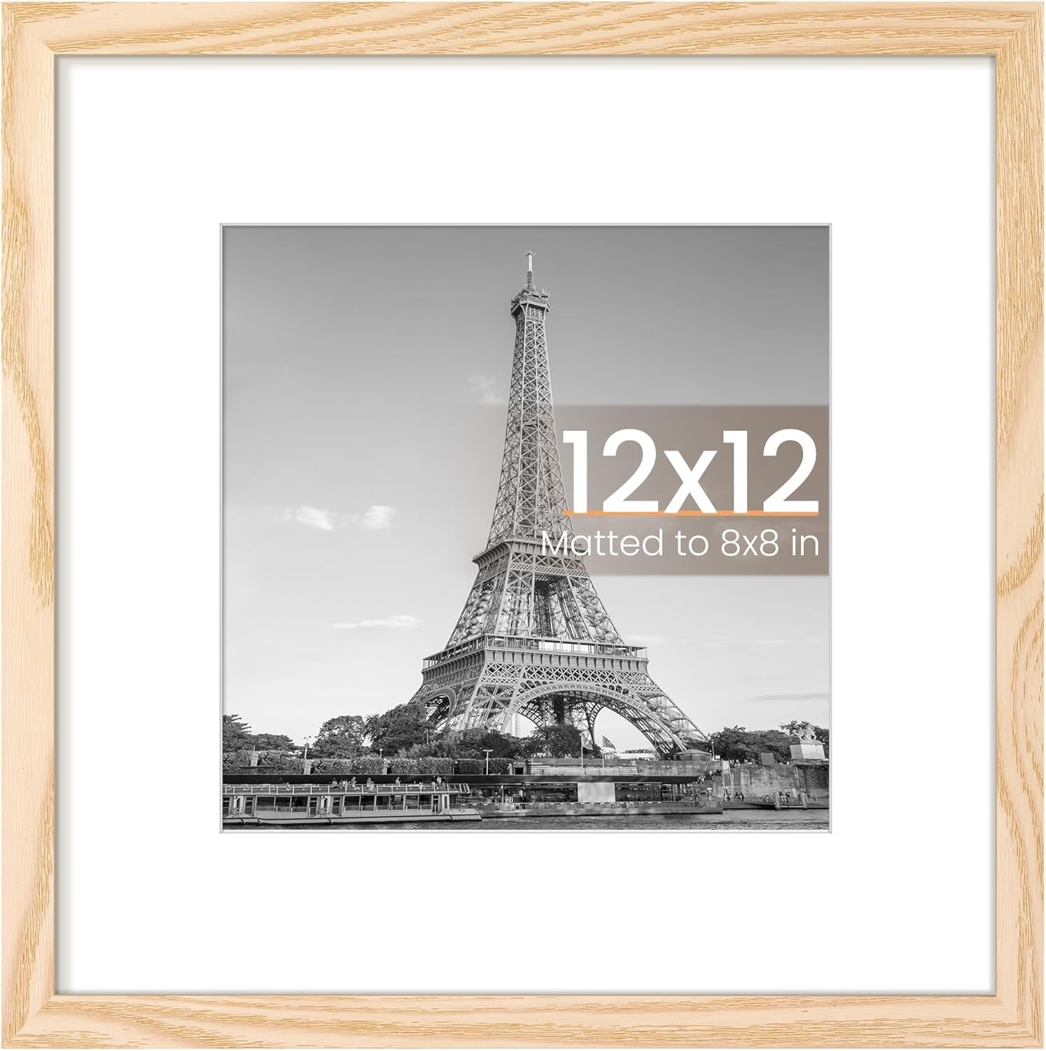 8.5x11 Black Picture Frame – Wall Hanging Display with Mat