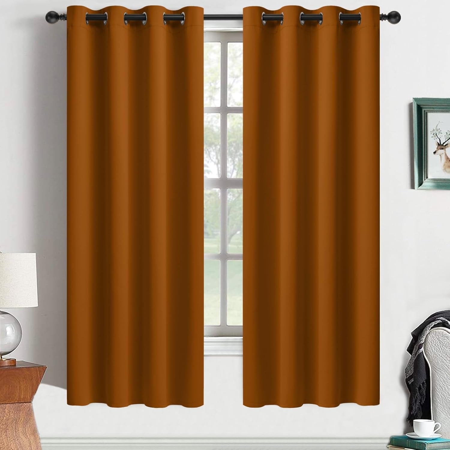 Room Darkening Gray Blackout Curtains 84 Inch Long Light Blocking Thermal Insulated Window Treatment Grommet Drapes for Bedroom Living Room, 52W X 84L, Grey Curtains, 2 Panels