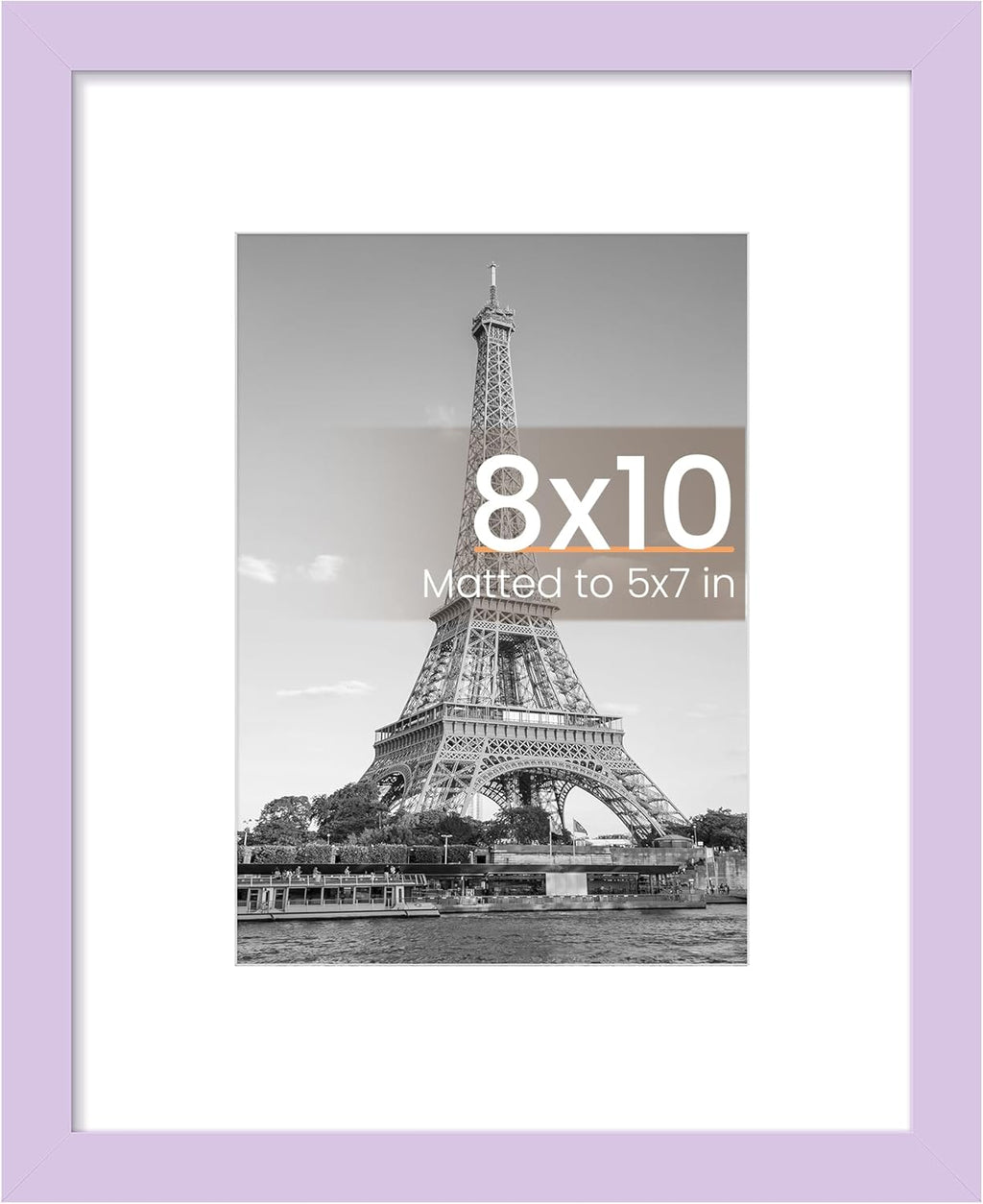 8.5x11 Black Picture Frame – Wall Hanging Display with Mat