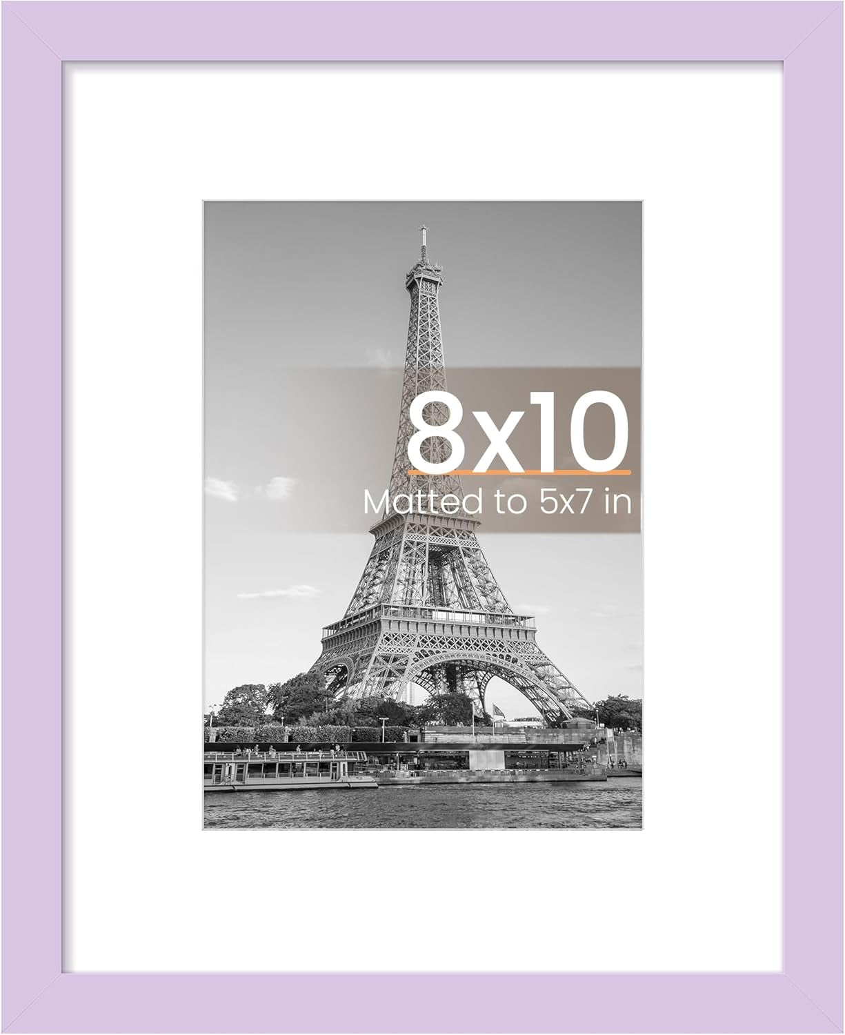 8.5x11 Black Picture Frame – Wall Hanging Display with Mat