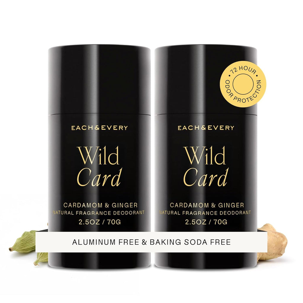 Aluminum Free Deodorant for Women & Men, Lavender & Lemon - All Natural Deodorant for Sensitive Skin, EWG Verified - Clean, Baking Soda-Free, Plant-Based Fragrance - 2.5Oz, 2 Pack