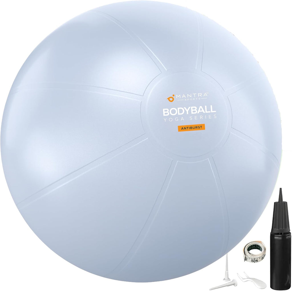 Exercise Ball – Yoga Ball for Pilates & Fitness - Birthing for Pregnancy, Stability, Core, Balance, Therapy for Physical Rehab, Workout for Home Gym & Office Chair, Fast Pump Included