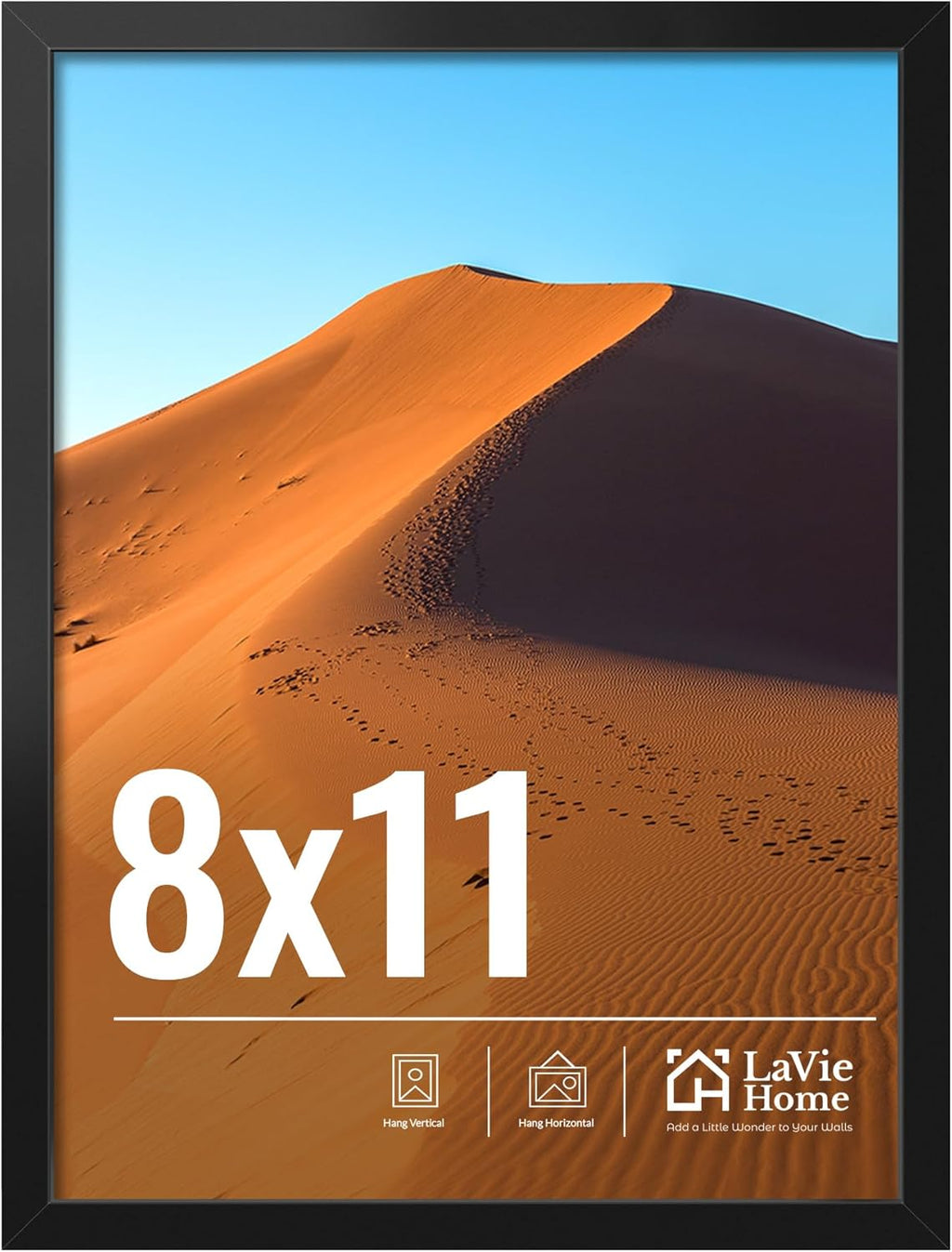 11x14 Black Picture Frame – Wall Display Classic Collection