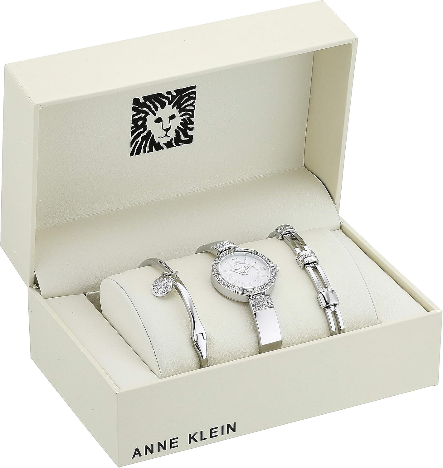 Women'S Premium Crystal Accented Watch and Bracelet Set