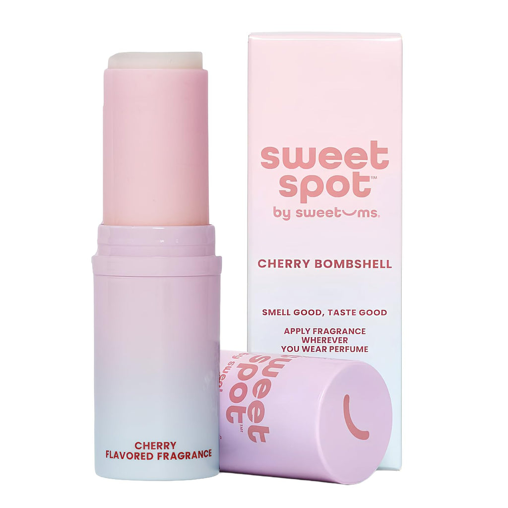 Sweetspot Flavored Solid Perfume Stick, Portable Travel Perfumes for Women, Long Lasting Fragrances, Non Sticky Formula, Natural Ingredients, Fragrance Stick (Strawberries & Cream)