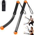 Ropeless Battle Ropes Weighted — 2 Pack Portable Cordless Battle Ropes for HIIT & Cardio Full-Body Workout Tool with Non-Slip Spiral Handles, Travel-Friendly Home Gym Equipment for Women & Men