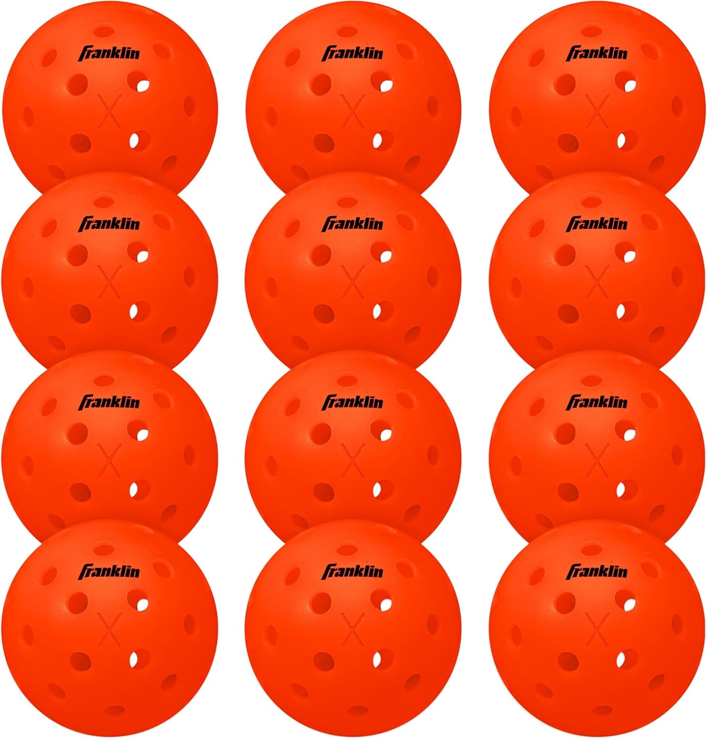 Franklin Sports X-40 Outdoor Pickleballs - Official Ball of USA Pickleball, APP Tour + US Open - Regulation Size