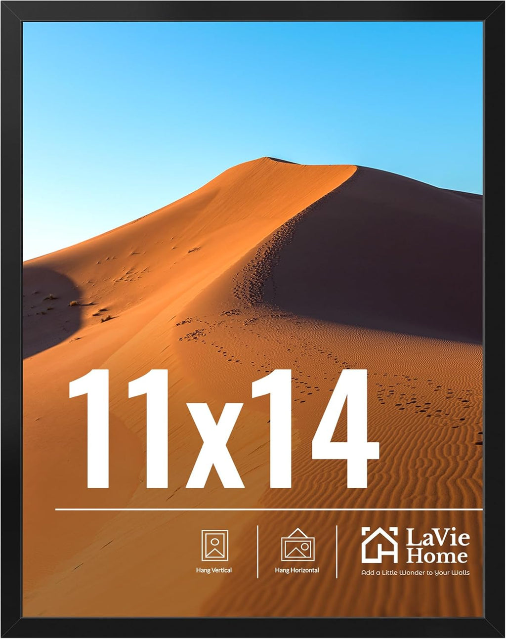 11x14 Black Picture Frame – Wall Display Classic Collection