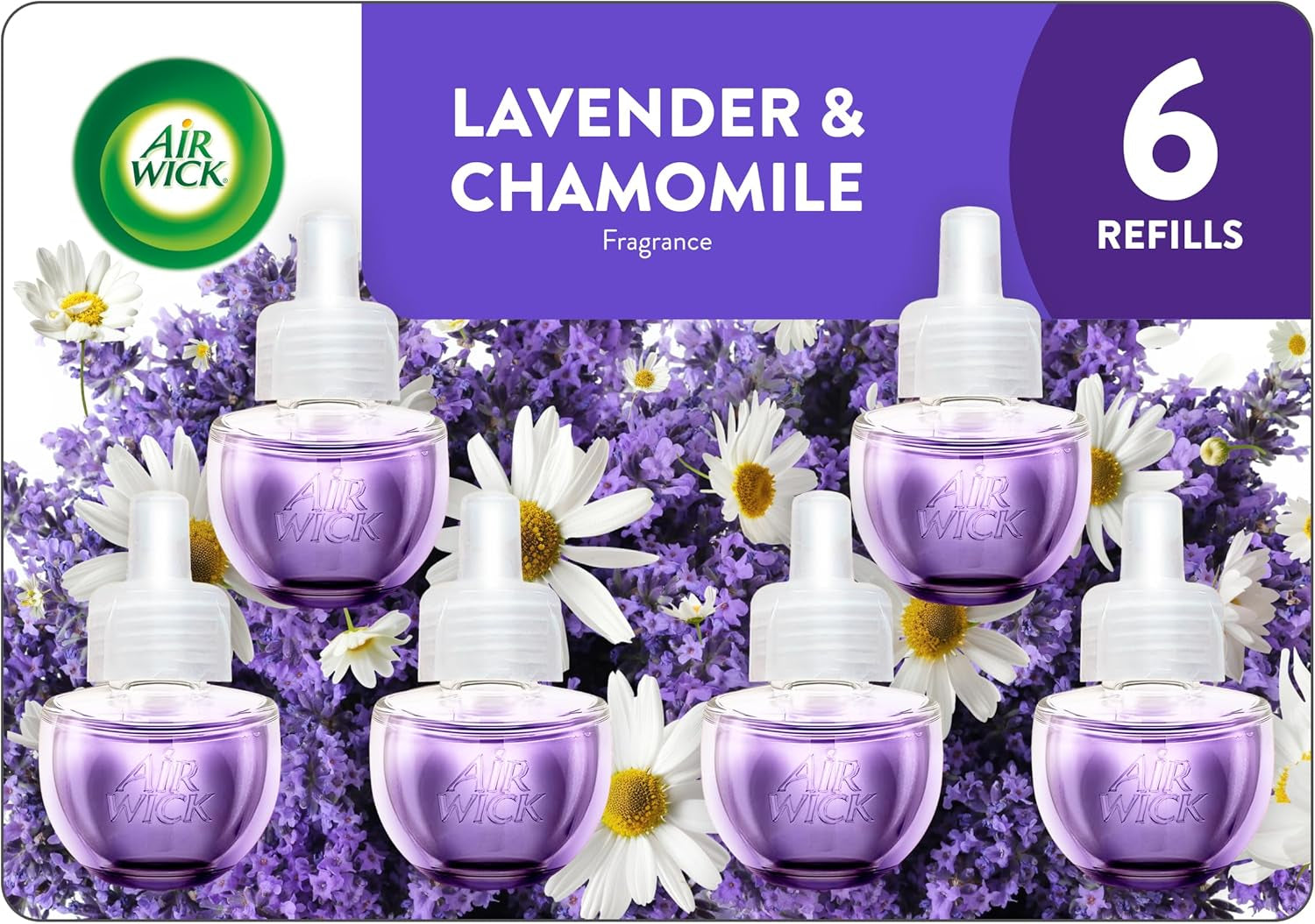Plug in Scented Oil Refill, 10Ct, Lavender & Chamomile, Air Freshener, Essential Oils, Eco Friendly