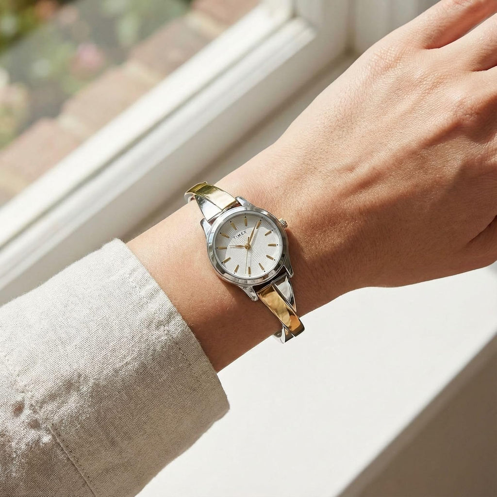 Women'S Stretch Bangle Crisscross 25Mm Watch