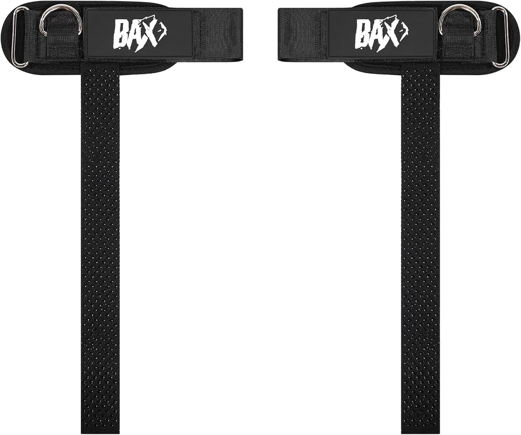 Weight Lifting Straps with Cuffed D Ring, Wrist Support for Men, Heavy Duty Thick Comfortable Lifting Straps, Secure Fit, Enhanced Grip, Straps for Weightlifting & Gym Training, Black