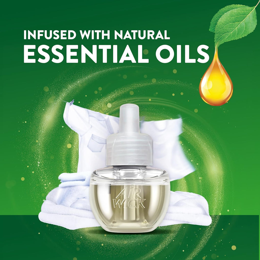 Plug in Scented Oil Refill, 10Ct, Fresh Linen, Air Freshener, Essential Oils, Eco Friendly Pack