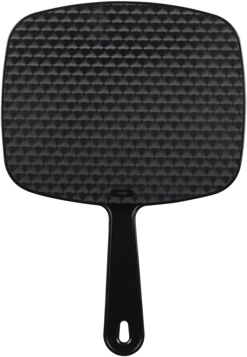 Premium Hand Mirror with Handle, 6.3" W X 9.6" L, Multi-Purpose Handheld Mirror with Distortion-Free Reflection, Black