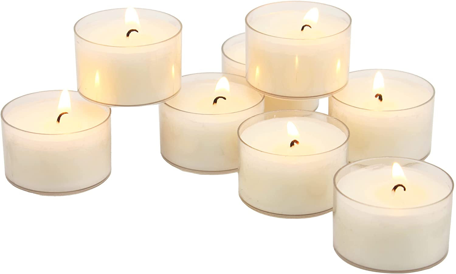 96 Pack Unscented White Tealight Candles – 6-7 Hour Burn