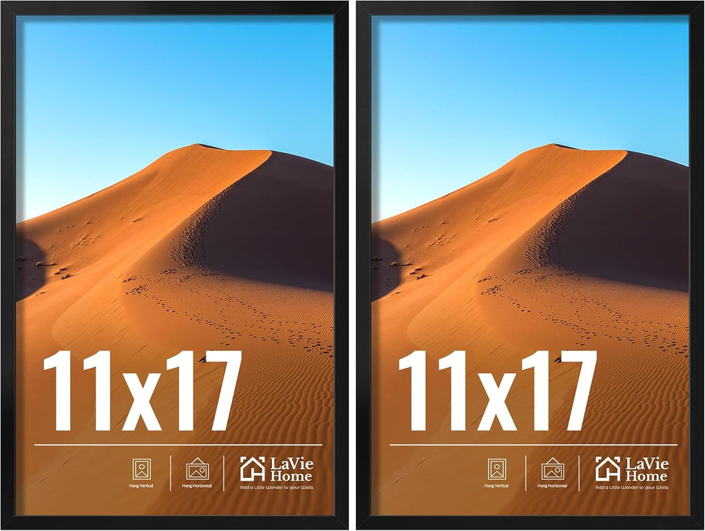 11x14 Black Picture Frame – Wall Display Classic Collection