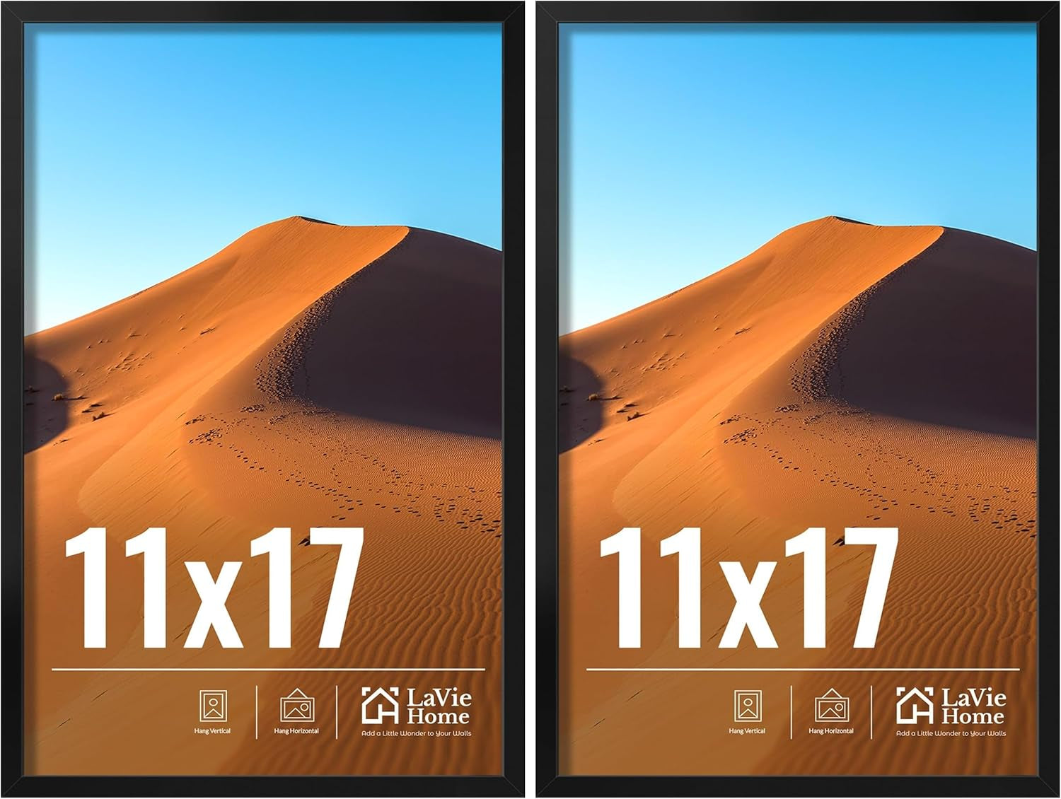 11x14 Black Picture Frame – Wall Display Classic Collection