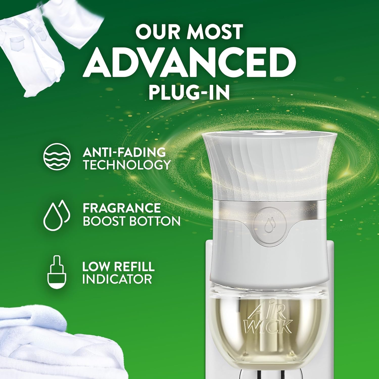 Plug in Scented Oil Refill, 10Ct, Fresh Linen, Air Freshener, Essential Oils, Eco Friendly Pack