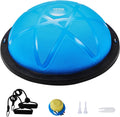 Half Exercise Ball Trainer, 23/26 Inch Balance Ball Trainer, 1500Lbs Capacity Stability Ball, Yoga Ball with Resistance Bands & Foot Pump, Strength Fitness Ball for Home Gym Full Body Workout