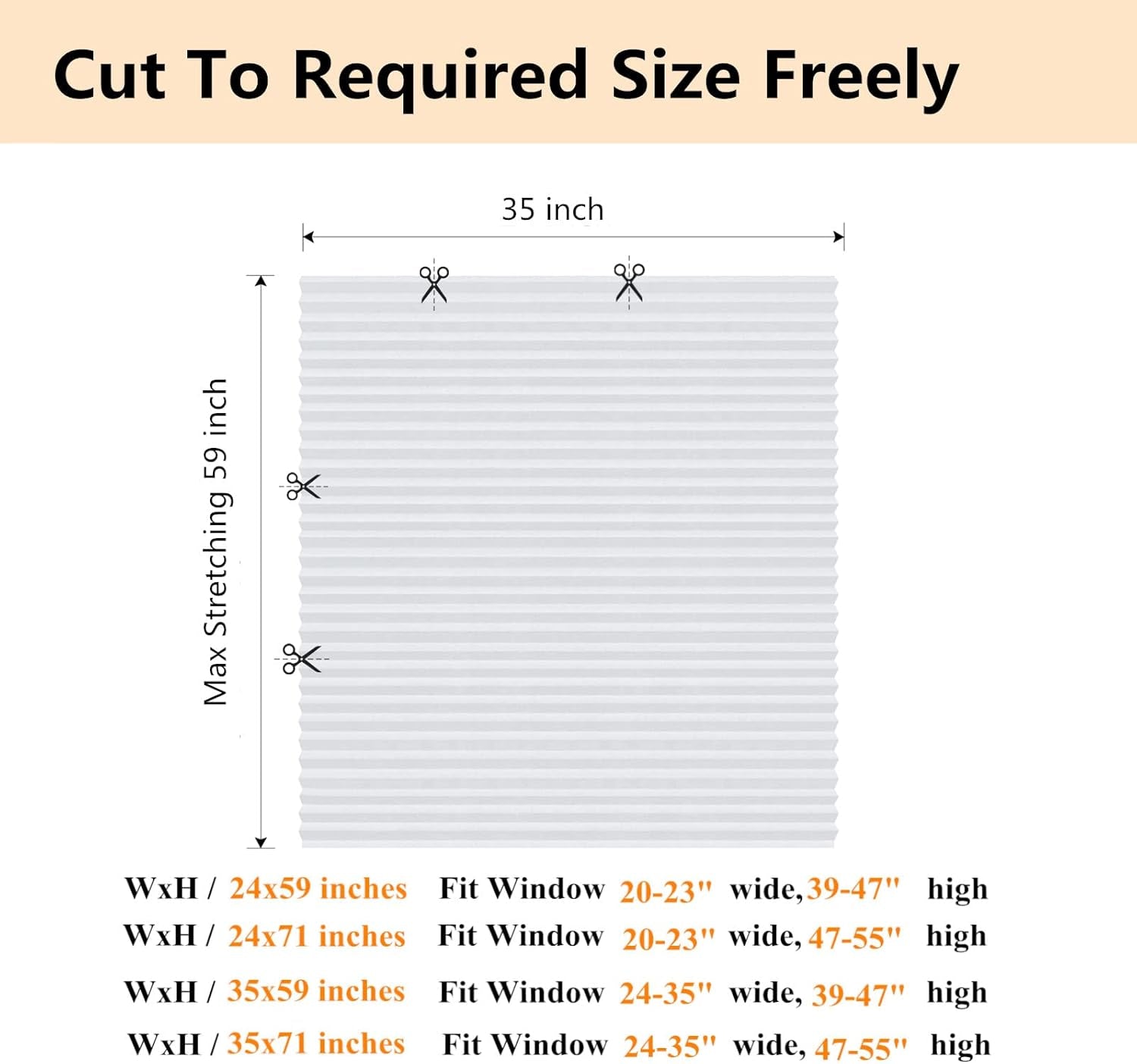 Cordless No-Drill Pleated Paper Window Blinds – Self-Adhesive Temporary