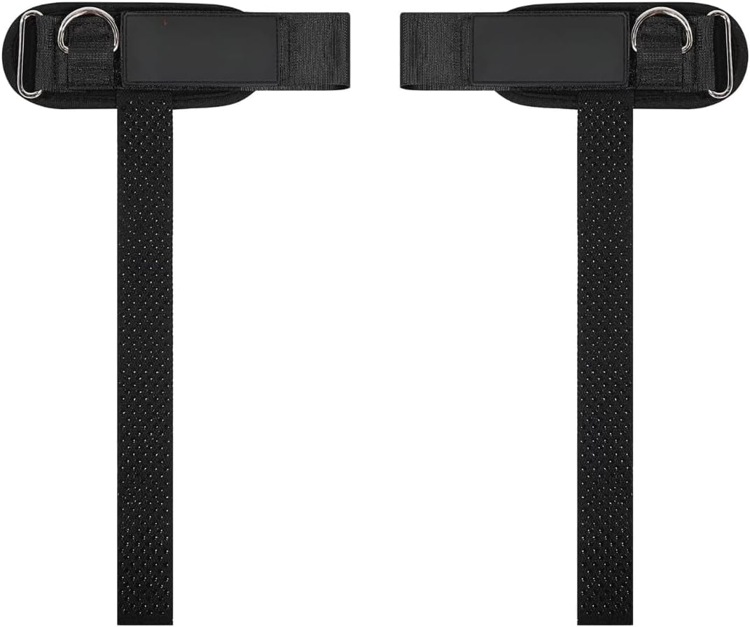 Weight Lifting Straps with Cuffed D Ring, Wrist Support for Men, Heavy Duty Thick Comfortable Lifting Straps, Secure Fit, Enhanced Grip, Straps for Weightlifting & Gym Training, Black