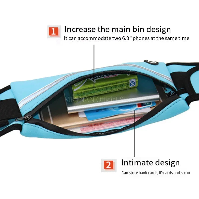 1Pc Running Bag Women Waist Bag Belt Bag Men Sports Fanny Pack Mobile Phone Bag Gym Running Cell Phone Jogging Run Cycling Bag