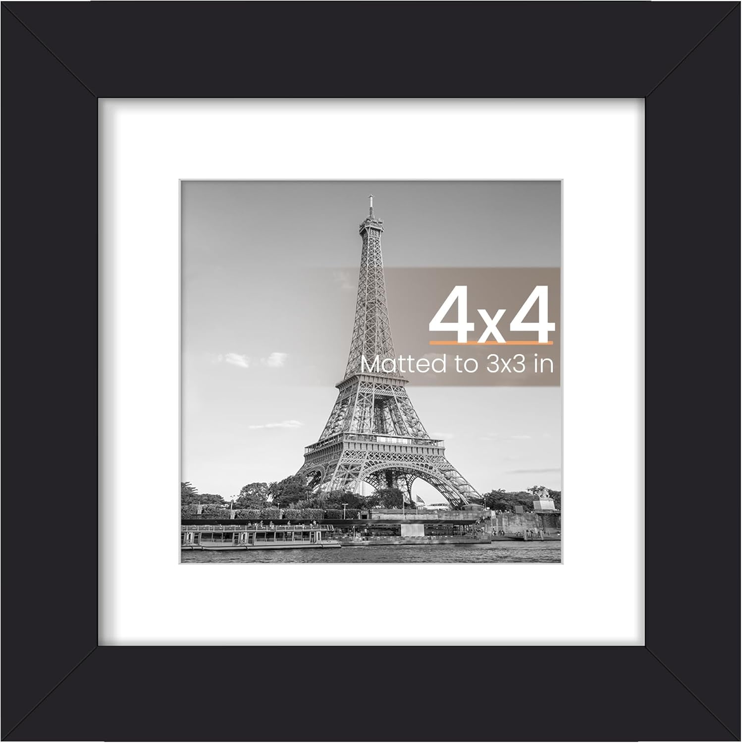 8.5x11 Black Picture Frame – Wall Hanging Display with Mat