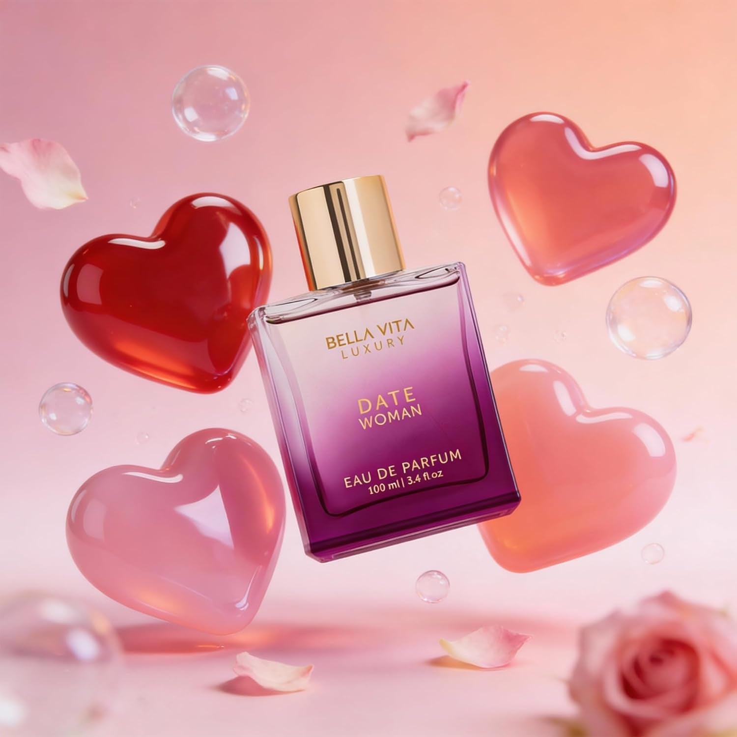 Luxury DATE Eau De Parfum | 100 Ml (3.4 Fl.Oz.) | Perfume for Women | Floral, Pink Pepper, Jasmine, and Moss Notes | Long Lasting Women'S Fragrance