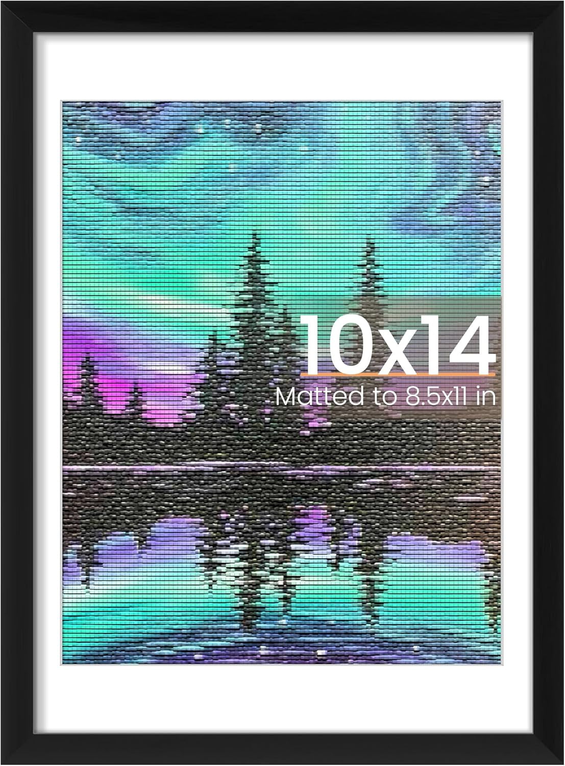 11x14 Black Picture Frame – Wall Hanging with Mat Option