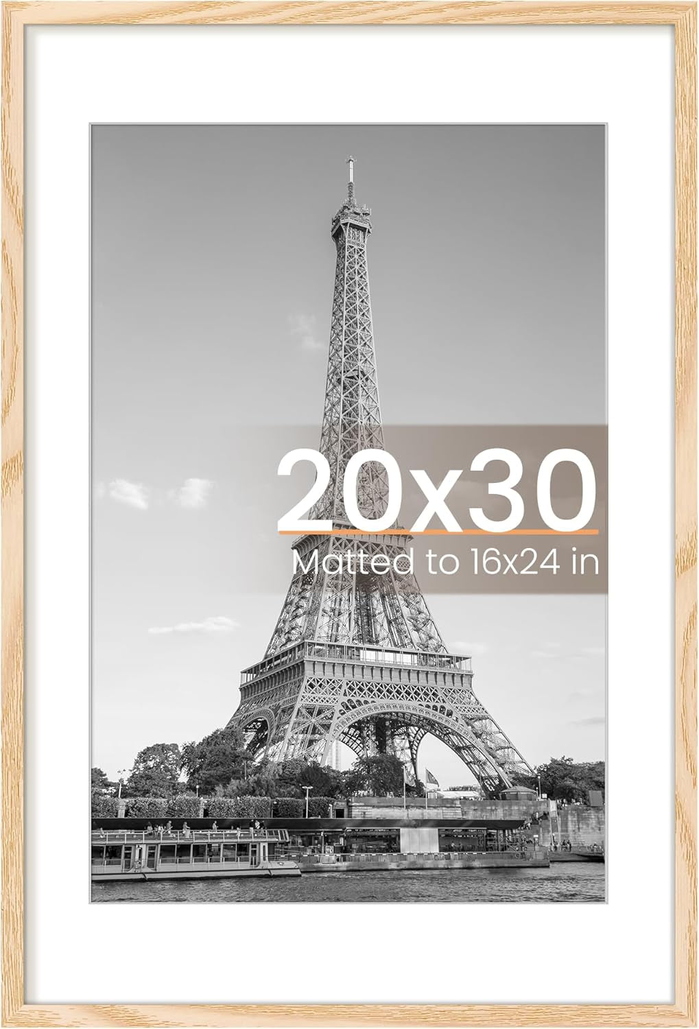 8.5x11 Black Picture Frame – Wall Hanging Display with Mat