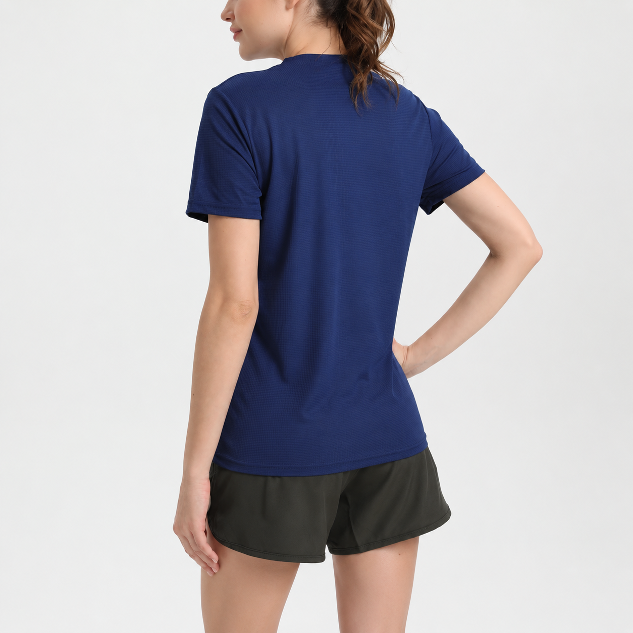Women'S Solid Color Ultralight Quick Dry Sport T-Shirt,Breathable Lightweight ,Running Gym Compression Shirt