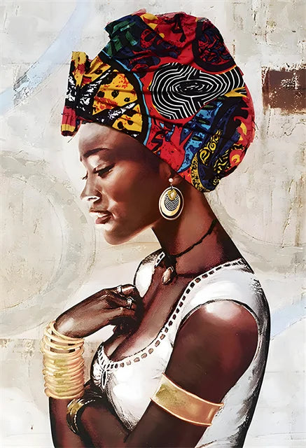 African Woman Abstract Art Canvas Paintings Africane Girl Africa Art Posters and Prints Wall Art Pictures for Living Room Decor