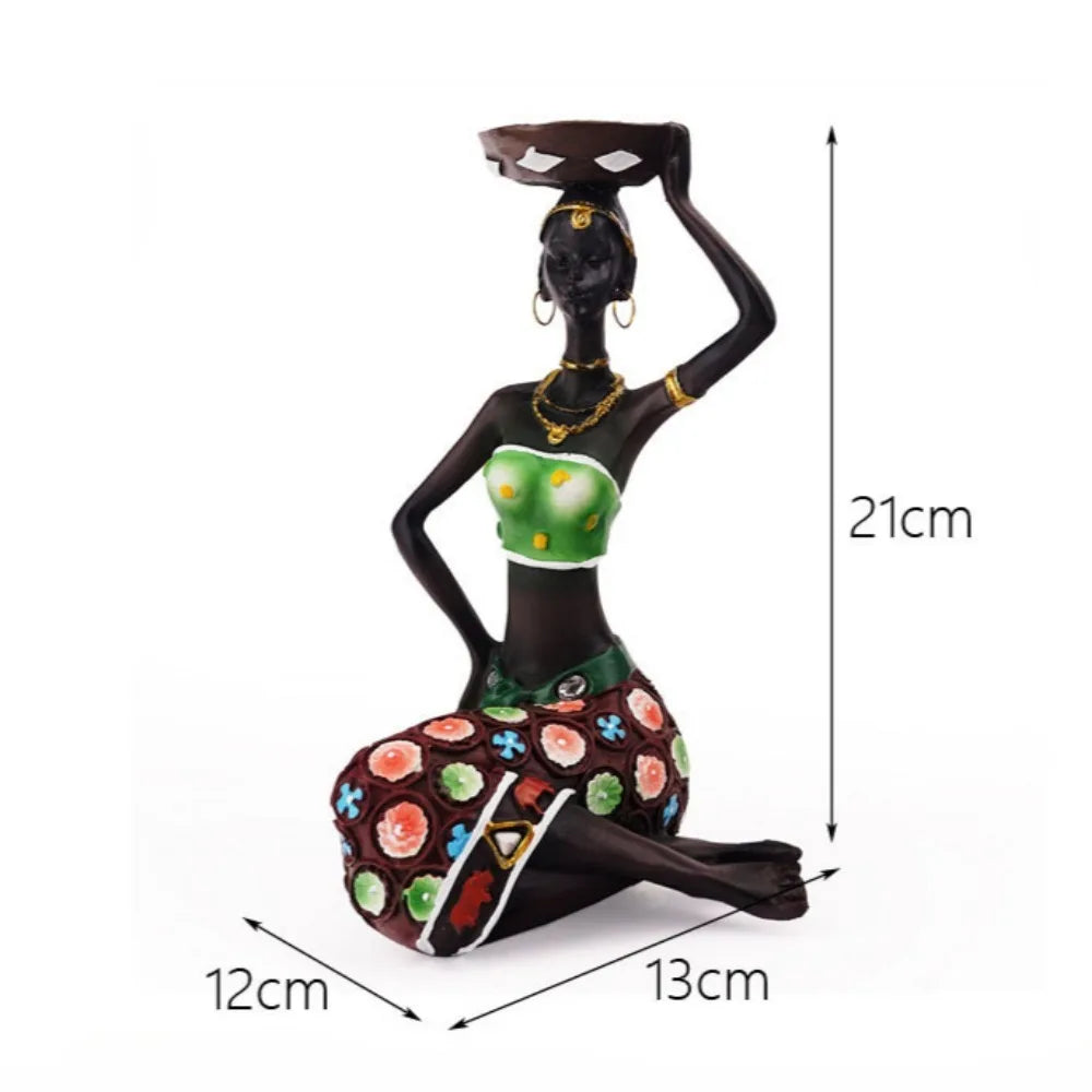 African Style Decorative Ornaments for Black People, Creative Home Decor, Character Art, Sculpture, Resin Crafts, Ornaments