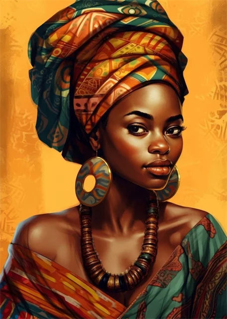 African Woman Abstract Art Canvas Paintings Africane Girl Africa Art Posters and Prints Wall Art Pictures for Living Room Decor