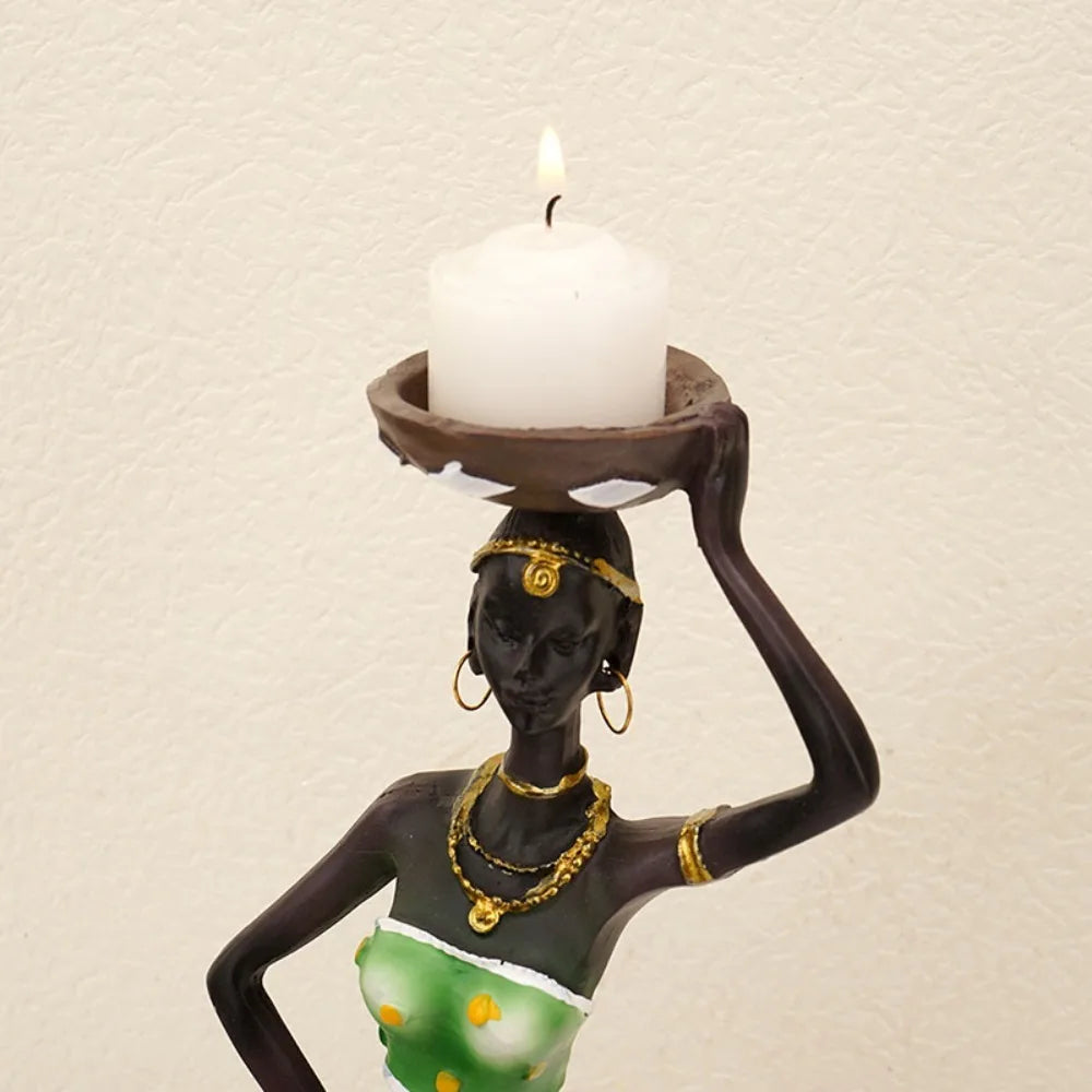 African Style Decorative Ornaments for Black People, Creative Home Decor, Character Art, Sculpture, Resin Crafts, Ornaments