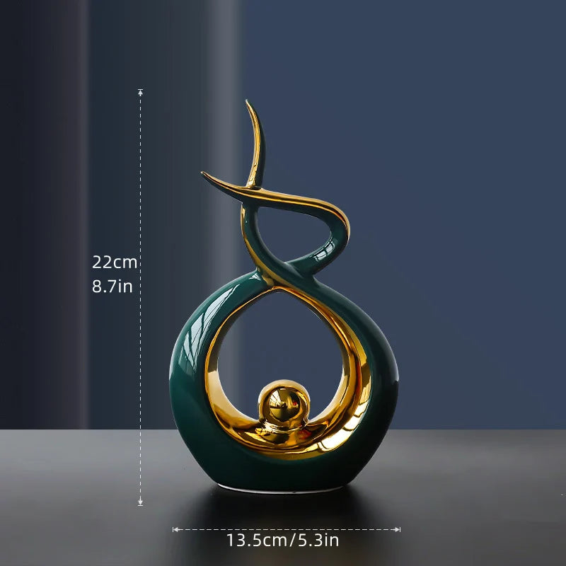 Ceramic Sculptures Ornaments Home Modern Decoration Abstract Statue Room Art Decor Luxury Porcelain Figurine Table Accessories