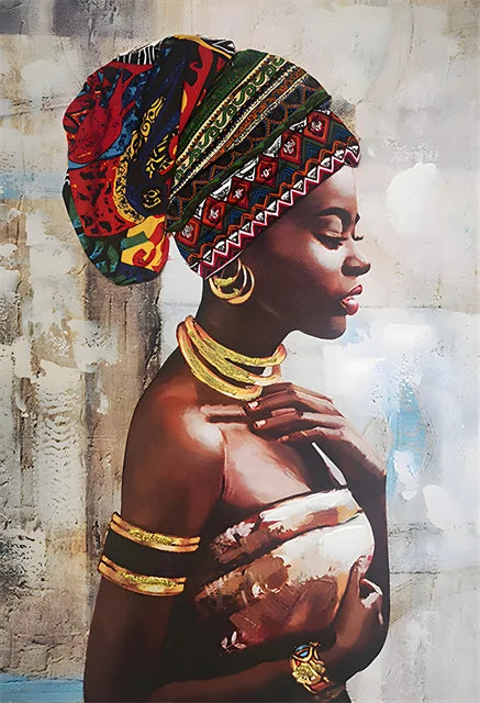 African Woman Abstract Art Canvas Paintings Africane Girl Africa Art Posters and Prints Wall Art Pictures for Living Room Decor