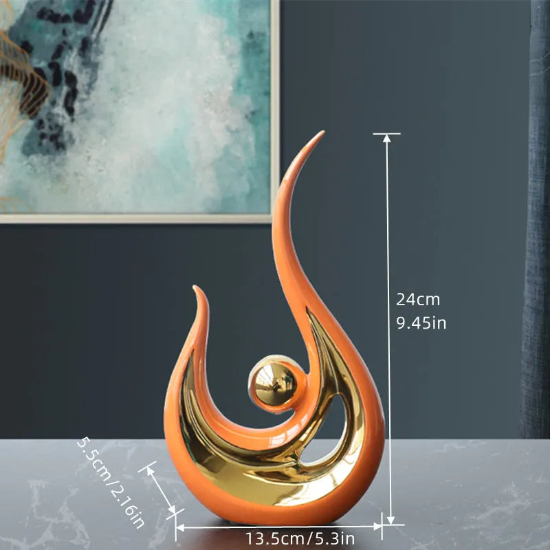 Ceramic Sculptures Ornaments Home Modern Decoration Abstract Statue Room Art Decor Luxury Porcelain Figurine Table Accessories