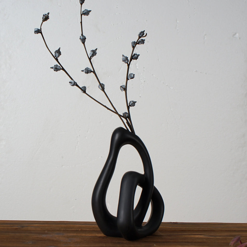 -Abstract Ceramic Vase, Flower Arrangement, Living Room, Table Office, Home Decoration Accessories, Interior Pampas Grass